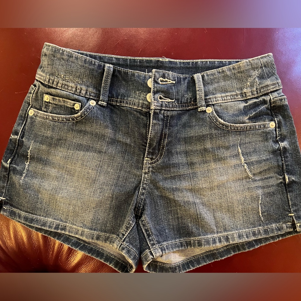 LONDONJEAN Dark Blue Denim Shorts